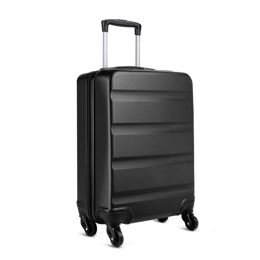 KONO Reisekoffer Handgepäck Schwarz, 55 cm Trolley